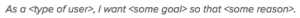 User Stories