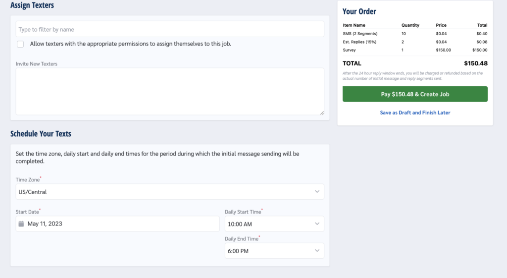 Consumer research company 10DLC A2P survey software solution by Revelry