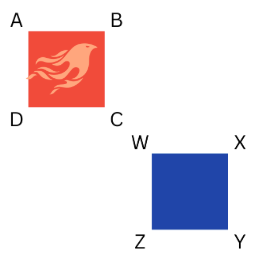 Two rectangles to aid understanding of AABB detection