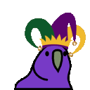 mardi gras parrot slack emoji