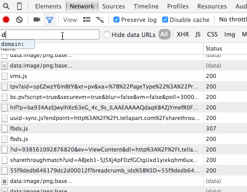 Network Tab in Chrome Dev Tools Image 5