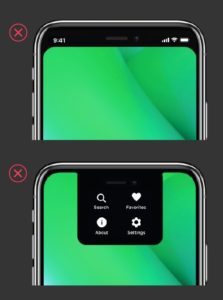 iphone x status bar
