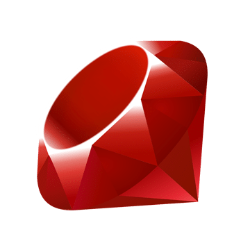 Ruby on Rails logo red gemstone