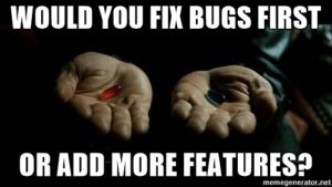 features and bugs