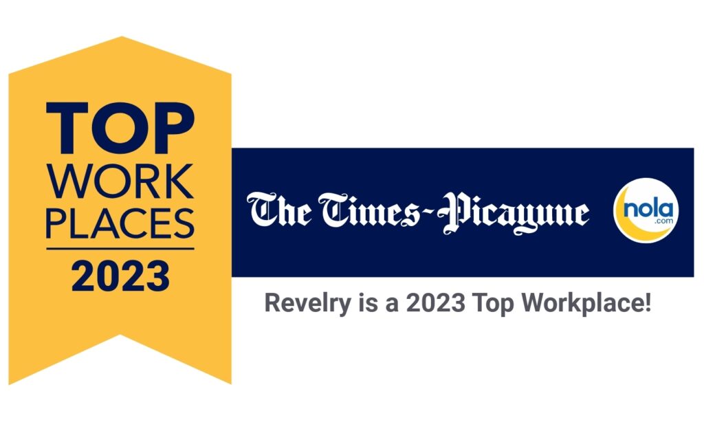 Top WorkPlaces logo banner 2023 New Orleans NOLA Times-Picayune Revelry