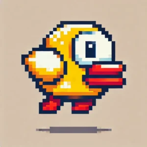a character very visually similar to flappy bird